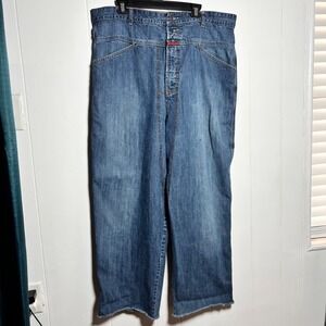Marithe Francois Girbaud Y2K VTG Baggy Wide Leg Shuttle Jeans Sz 40 Streetwear